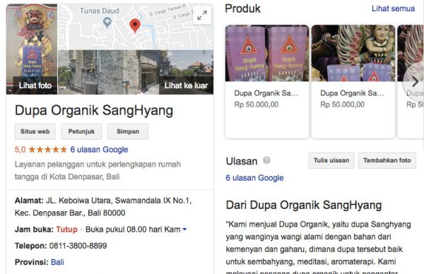 Google Bisnisku Dupa Organis SangHyang