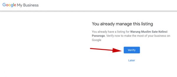 Klaim Google Bisnisku