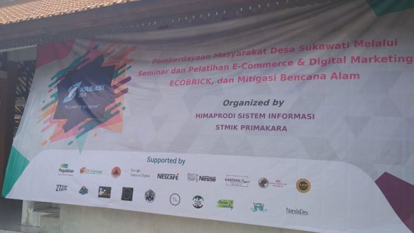 Spanduk Seminar Internet marketing untuk Desa Sukawati - Bali
